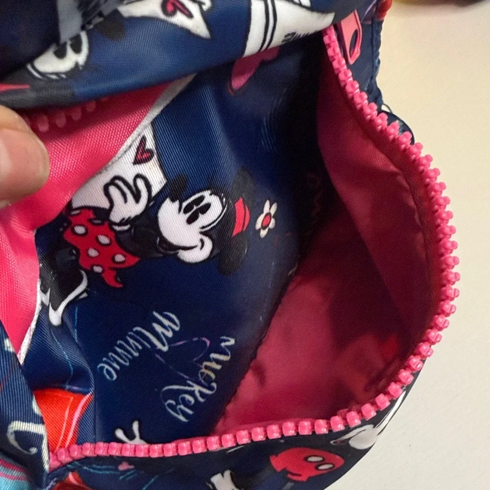 Disney Store Navy and Pink Mickey and Minnie Mouse Mini Backpack